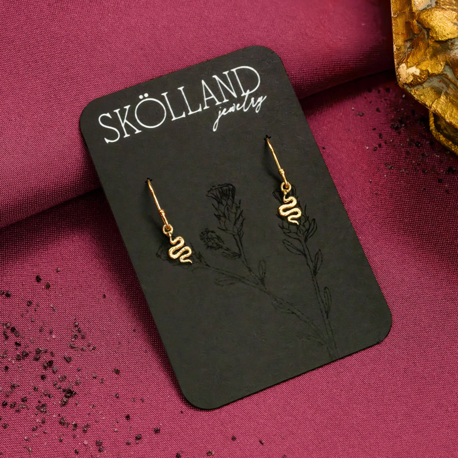 Nagi Dangle Earrings-14K Yellow Gold