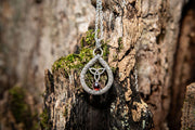 Maiden Necklace-Sterling Silver and Rose Cut Garnet
