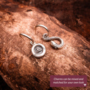 Triquetra Charm for EarCuffs or Hoop Earrings-Argentium Sterling Silver