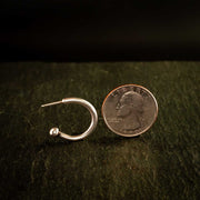 Smooth Satin Hoop Earrings- Argentium Sterling Silver