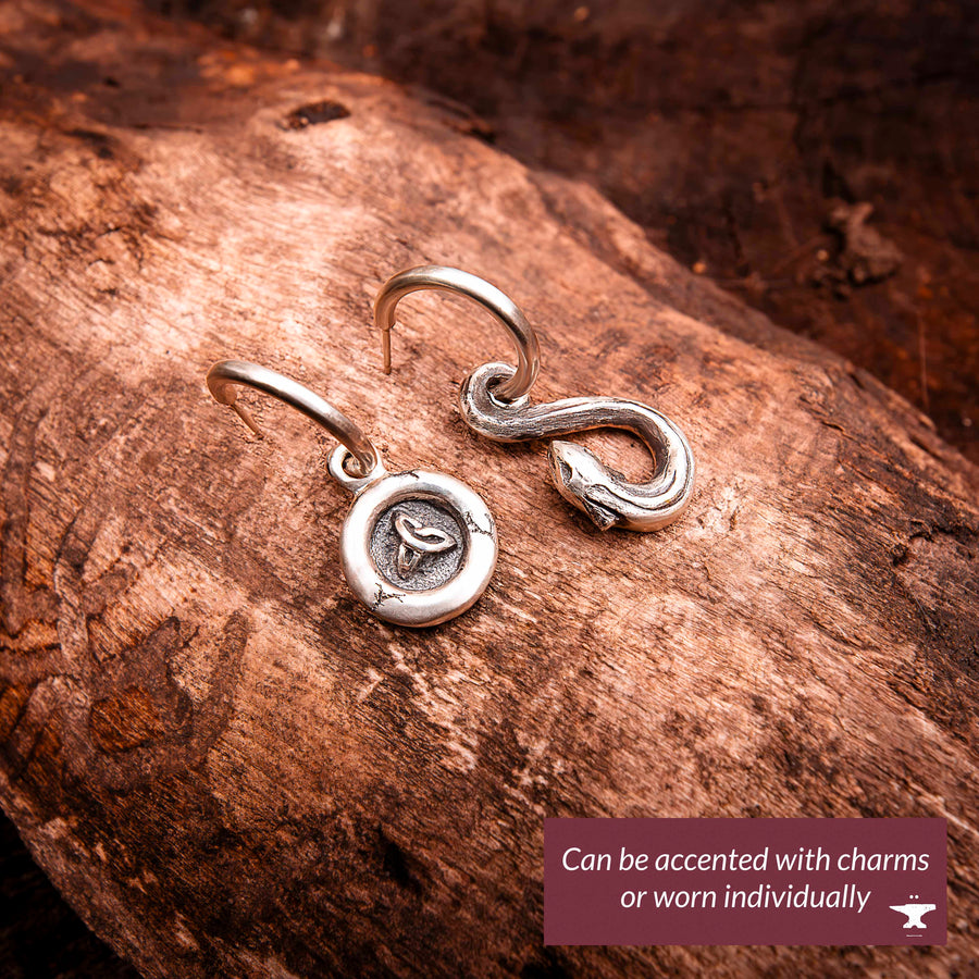 Smooth Satin Hoop Earrings- Argentium Sterling Silver