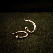 Smooth Satin Hoop Earrings- Argentium Sterling Silver