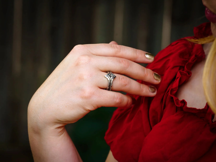 Realtas Vault-Sterling Silver or Gold Ring