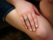 Celestial Lancet Ring-Size 8-Sterling Silver & Clear Quartz- LIMITED