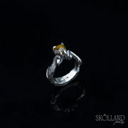 Hedera Vitis- Sterling Silver Ivy Vine Ring with Sphene