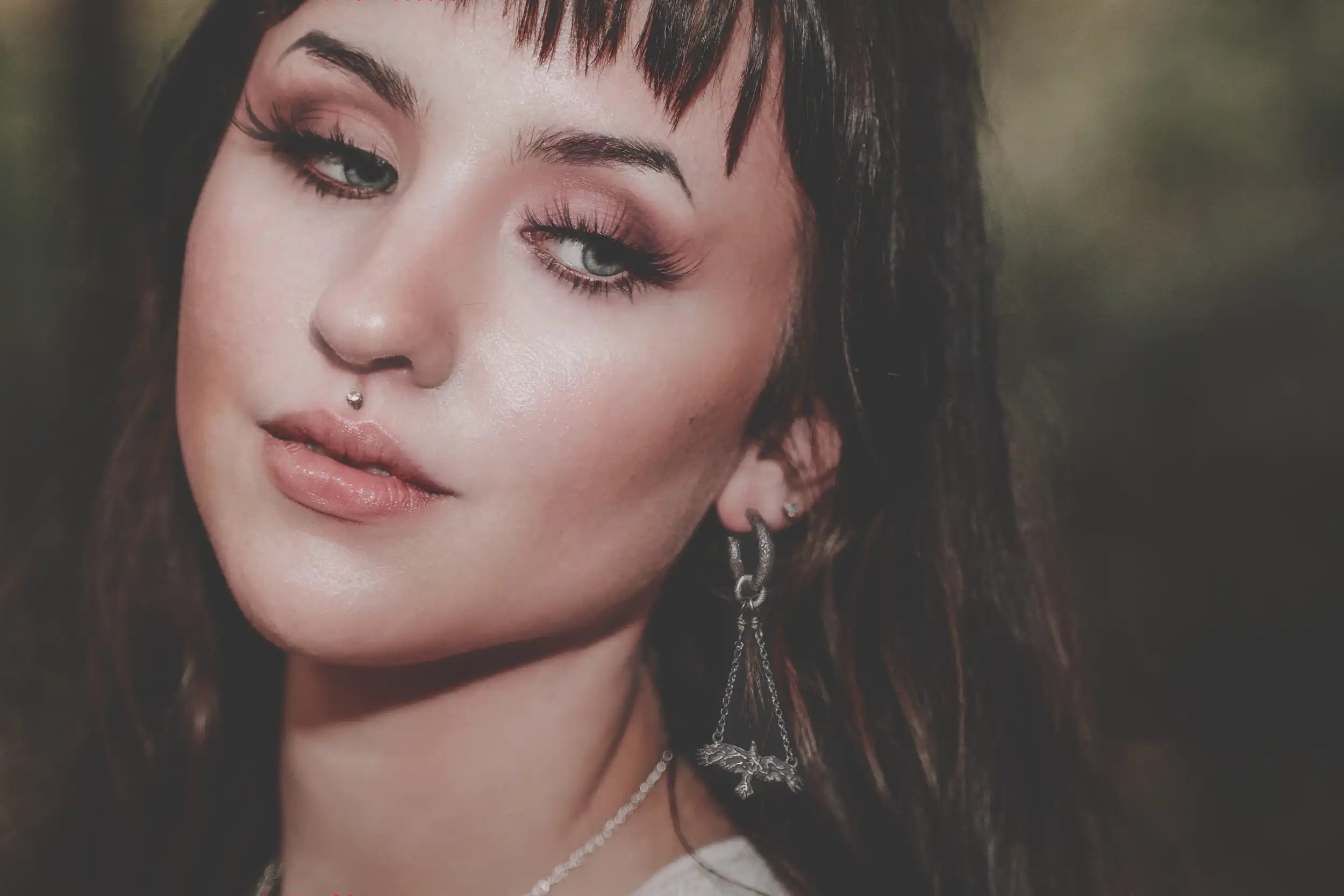 Raven Taking Flight-Ear Jackets for Hoop Earrings and Ear Cuffs