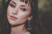 Raven Taking Flight-Ear Jackets for Hoop Earrings and Ear Cuffs