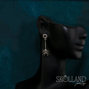 Spider Dangle Earrings-Sterling Silver