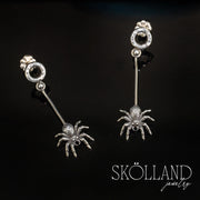 Spider Dangle Earrings-Sterling Silver