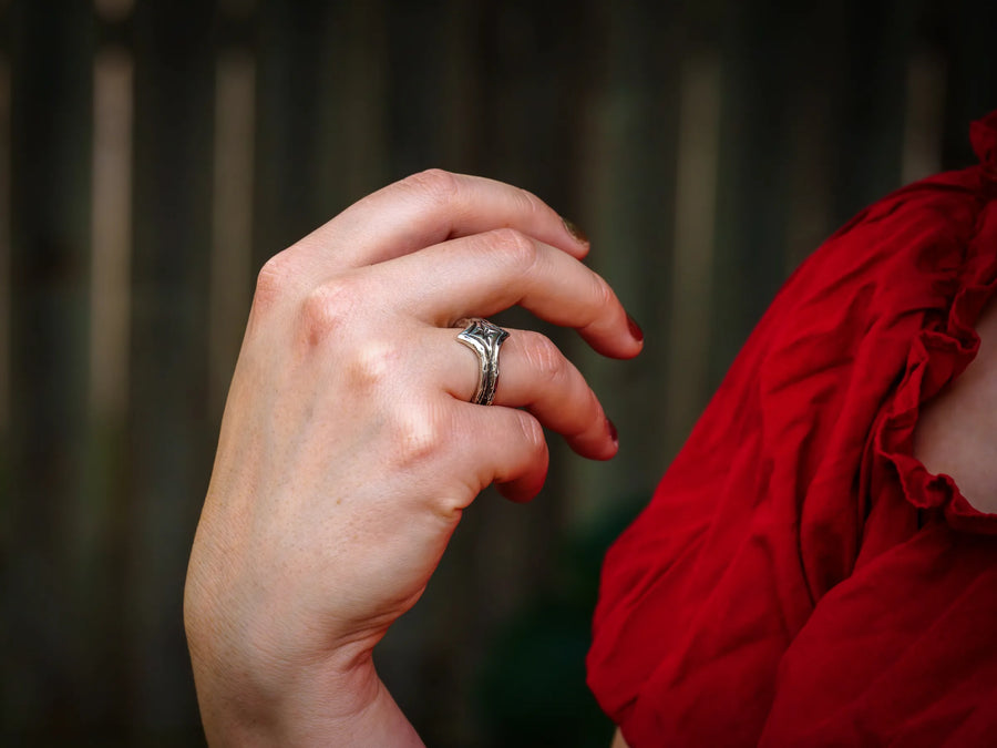 Realtas Vault-Sterling Silver or Gold Ring
