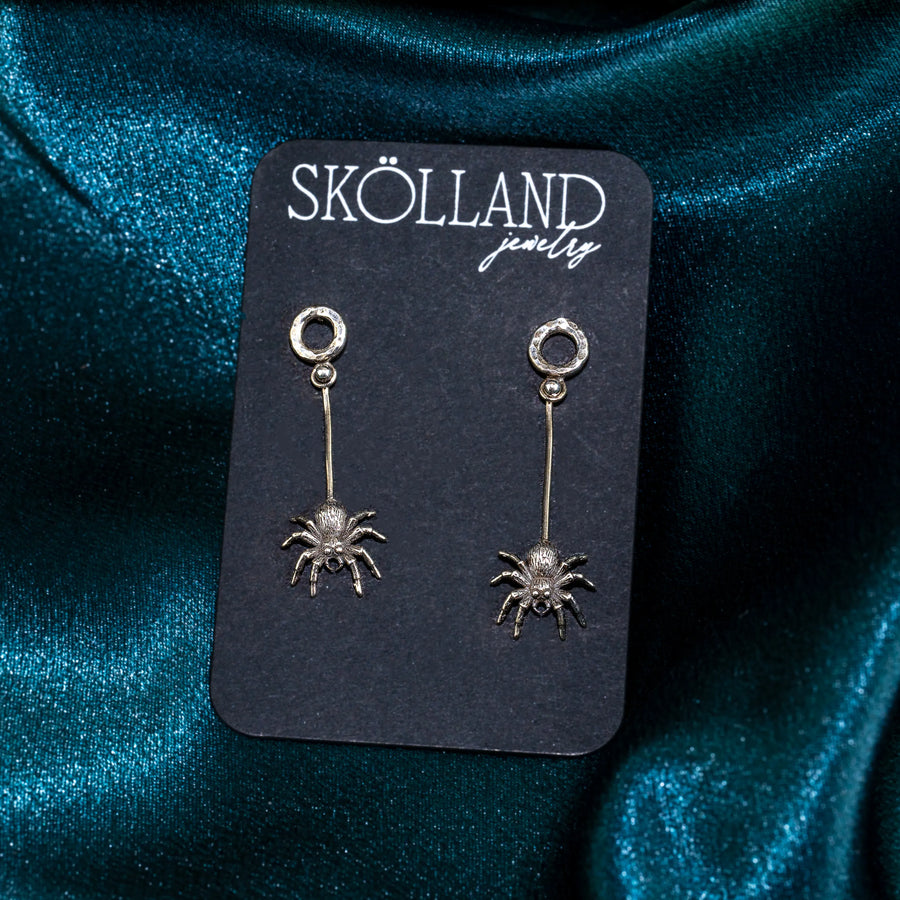 Spider Dangle Earrings-Sterling Silver