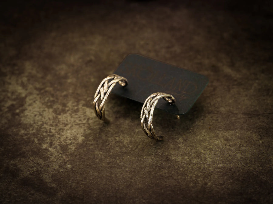 Celtic Knot Hoop Earrings-Sterling Silver