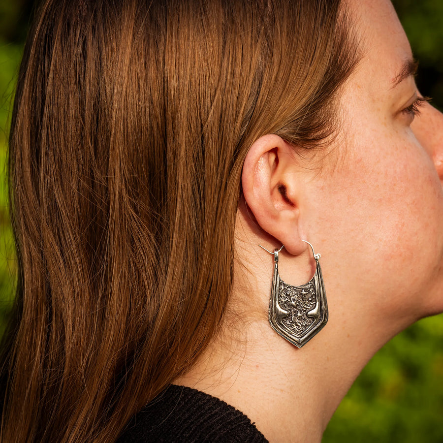 Asters Portal Earrings-Sterling Silver