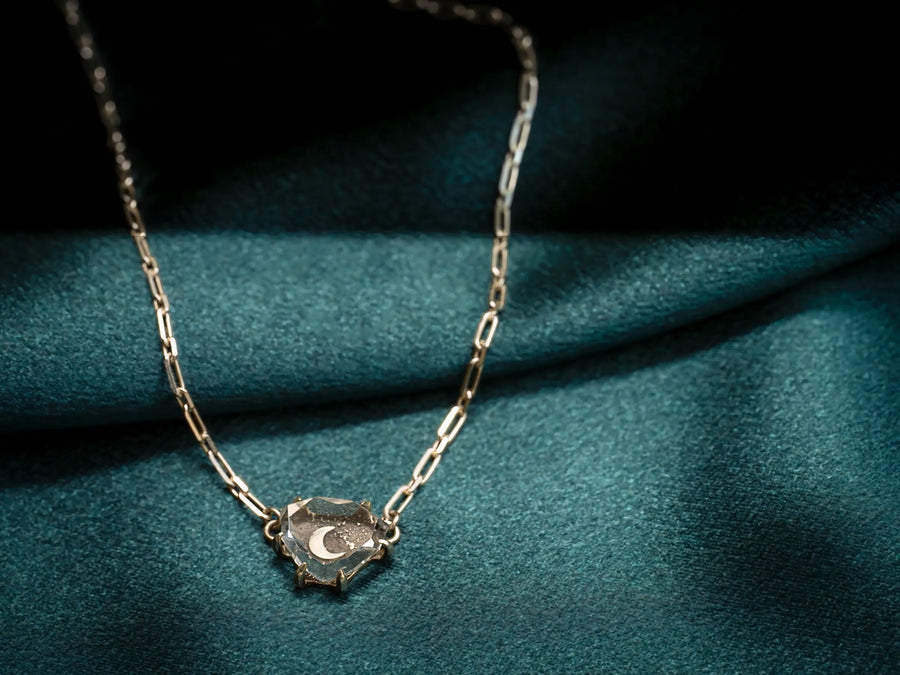 Celena Necklace-Sterling Silver & Clear Quartz-LIMITED