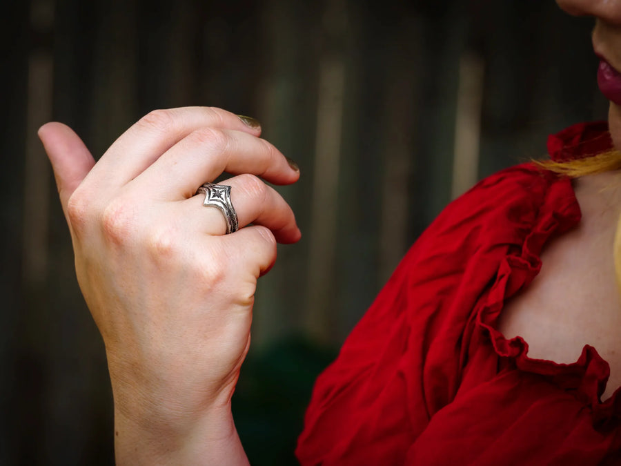 Realtas Vault-Sterling Silver or Gold Ring