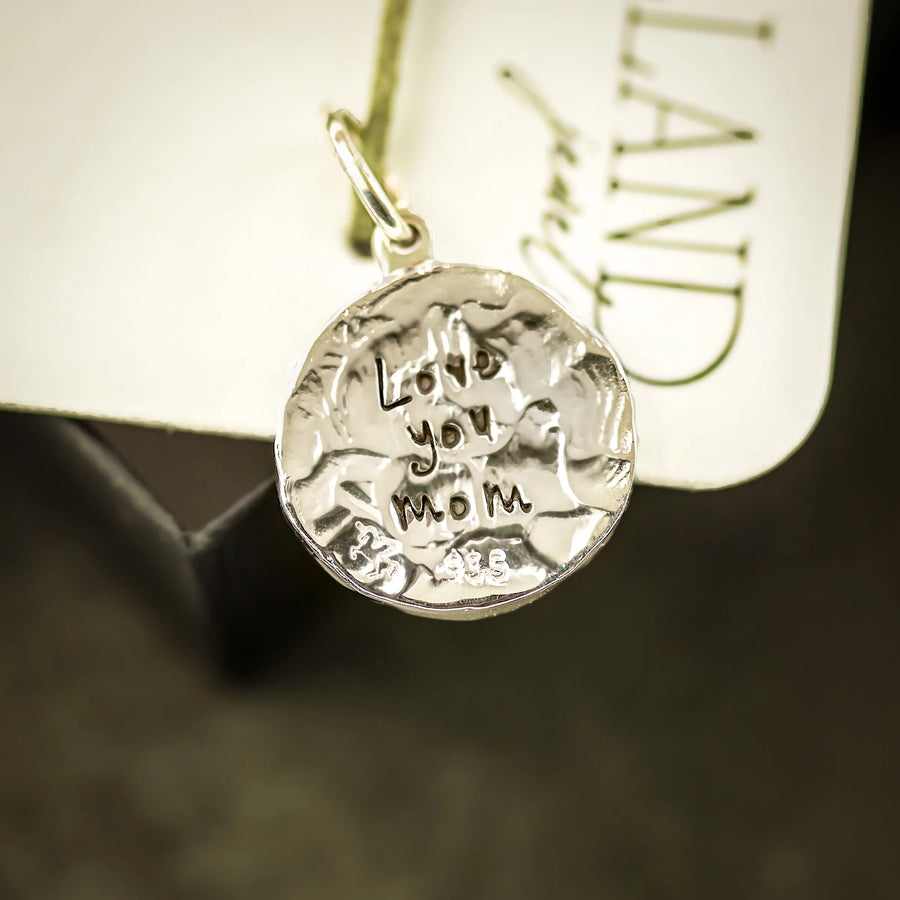 Distel-Charm aus Argentium-Sterlingsilber oder 14-karätigem Gold