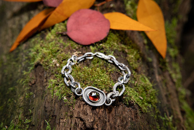 Powerful Women Chain Link Bracelet-Limited Design-Argentium Sterling Silver