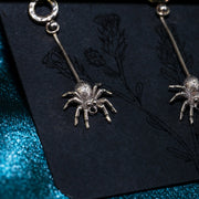 Spider Dangle Earrings-Sterling Silver