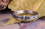 Sterling Silver Plaid Outlander Inspired Ring