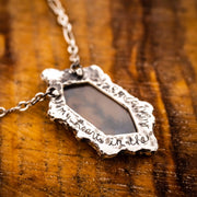 Distel auf dem Moor-Halskette – 940er-Argentium-Sterlingsilber und dendritischer Achat