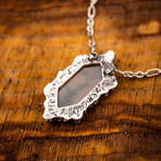 Distel auf dem Moor-Halskette – 940er-Argentium-Sterlingsilber und dendritischer Achat
