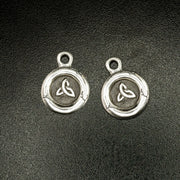 Triquetra Charm for EarCuffs or Hoop Earrings-Argentium Sterling Silver