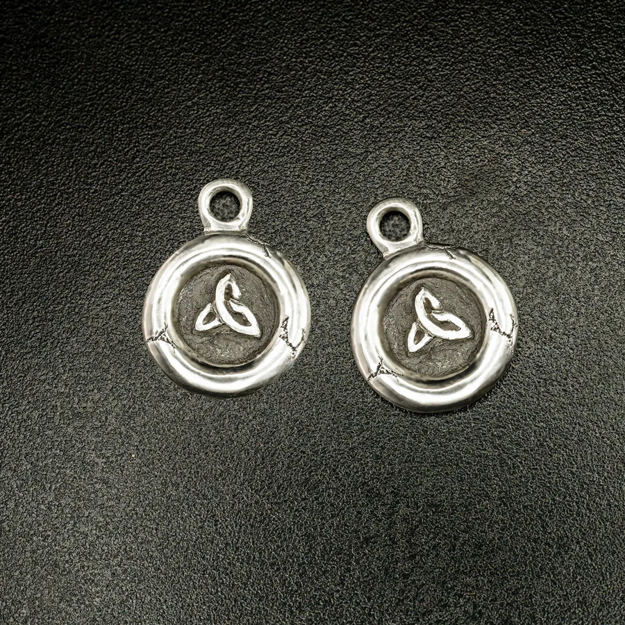 Triquetra Charm for EarCuffs or Hoop Earrings-Argentium Sterling Silver