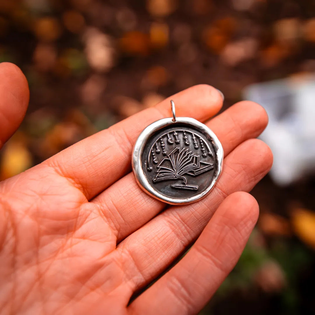 Read the Night Away Wax Seal Necklace