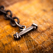Wo auch immer ich wandere – handgefertigtes Armband mit runden Gliedern und Knebelverschluss – Argentium-Sterlingsilber