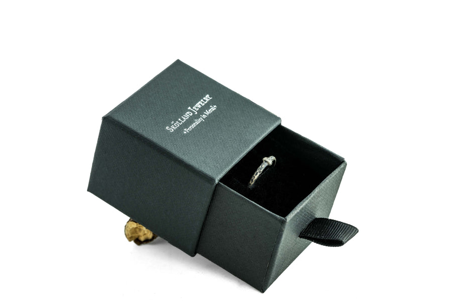 Claires Dainty Ring- 2mm outlander styled stacking band in your choice of 950 silver or 10K Gold