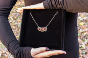 Effero Necklace-935 SS,Garnet & Patina- From Forests to Arches