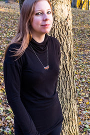 Effero Necklace-935 SS,Garnet & Patina- From Forests to Arches