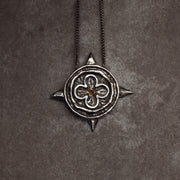 Ekklesia Necklace-935 Sterling Silver,Patina & Citrine