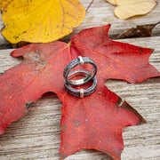 Porte-clés martelé rustique - Bande en argent sterling 935 de 4 mm