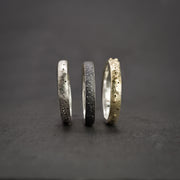 Night Sky Silver Stardust Ring