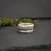 Silver & Gold Stardust Ring-Argentium Sterling Silver & 14K Gold-