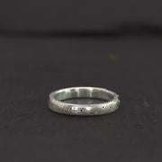 Satin Silver Stardust ring