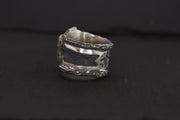 Bessas Ring-935 Sterling Silver, Garnet & Patina