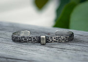 Engravable Hammered Sterling Silver Cuff