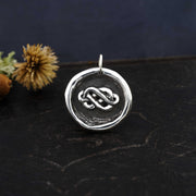 Celtic Infinite Love Knot Charm-Argentium Sterling Silver