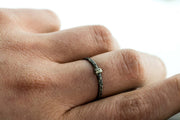 Claires Dainty Ring- 2mm outlander styled stacking band in your choice of 950 silver or 10K Gold