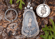 Antiqued Filigree Sterling Silver Thistle Medallion