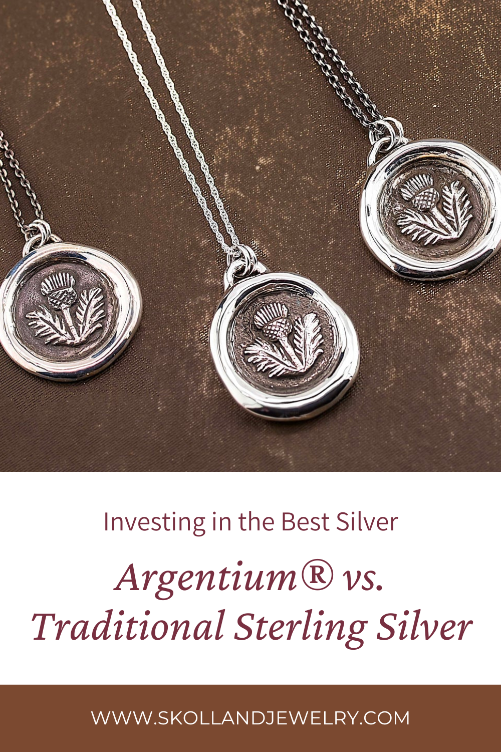 Investing inthe best silver. Argentium vs Traditional Sterling Silver. The image used above the text is of 3 argentium silver wax seal neckalces