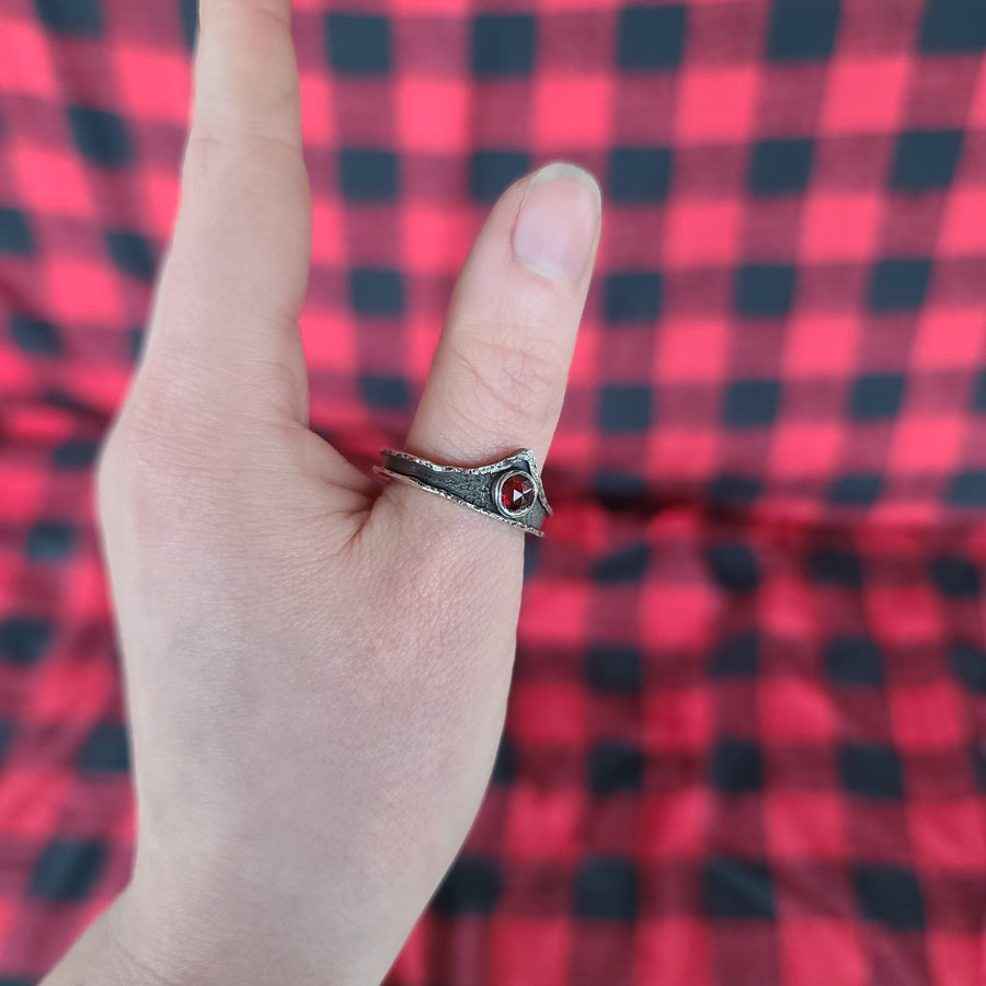 Simple Textured Devoro Bands-Sterling Silver