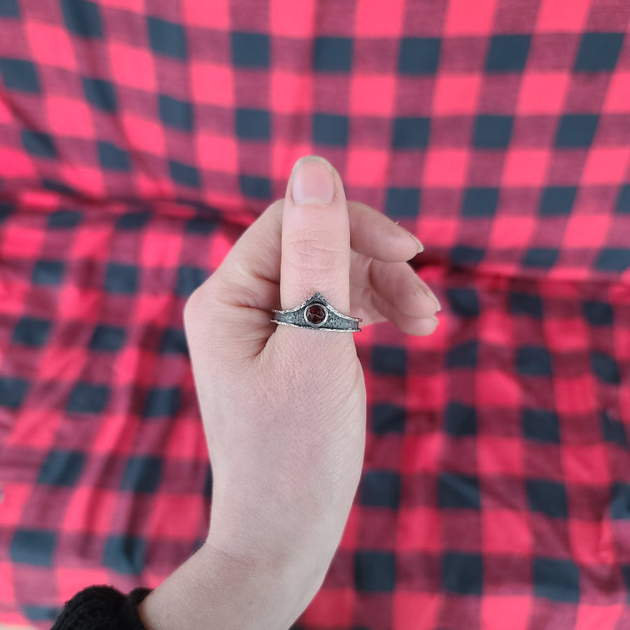 Simple Textured Devoro Bands-Sterling Silver