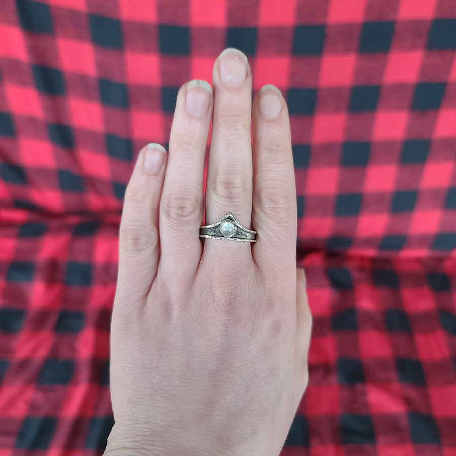 Simple Textured Devoro Bands-Sterling Silver