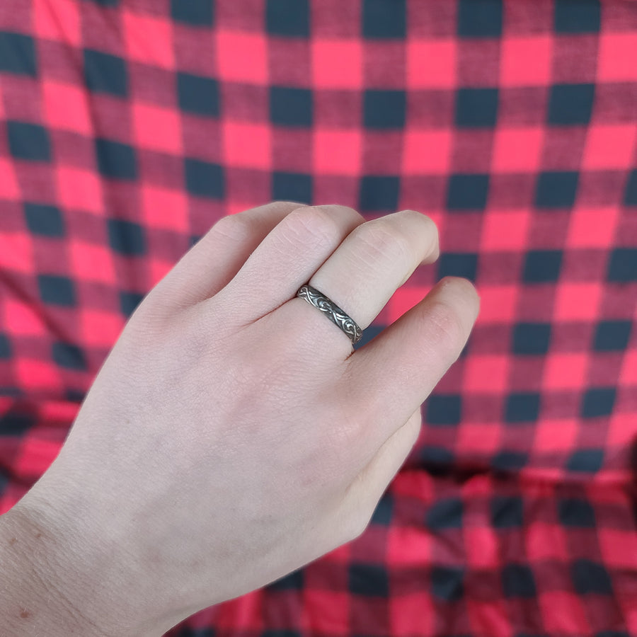 Flame Rings-Sterling Silver-Size 6