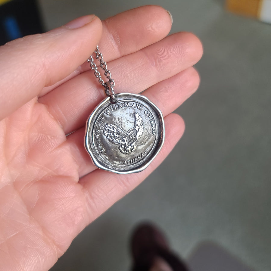 Athena wax seal pendant/charm