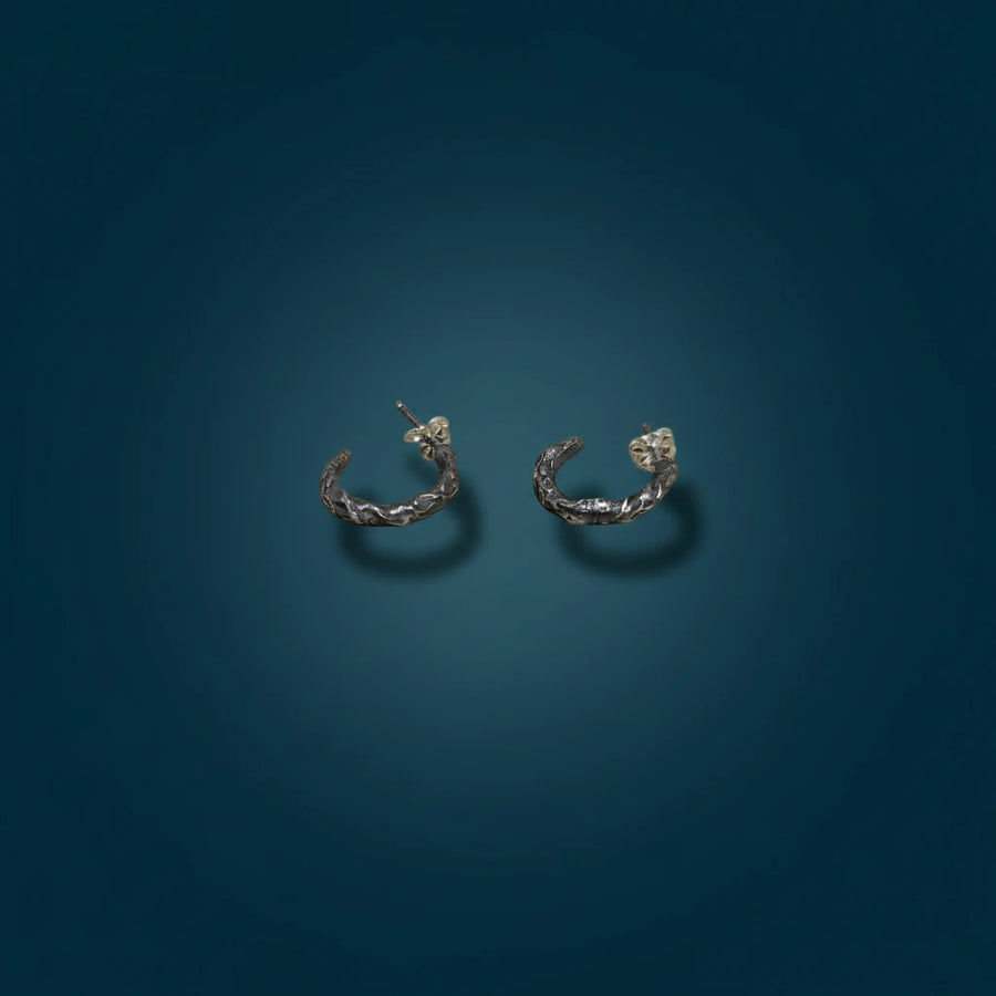 Molten Hoop Earrings-Small