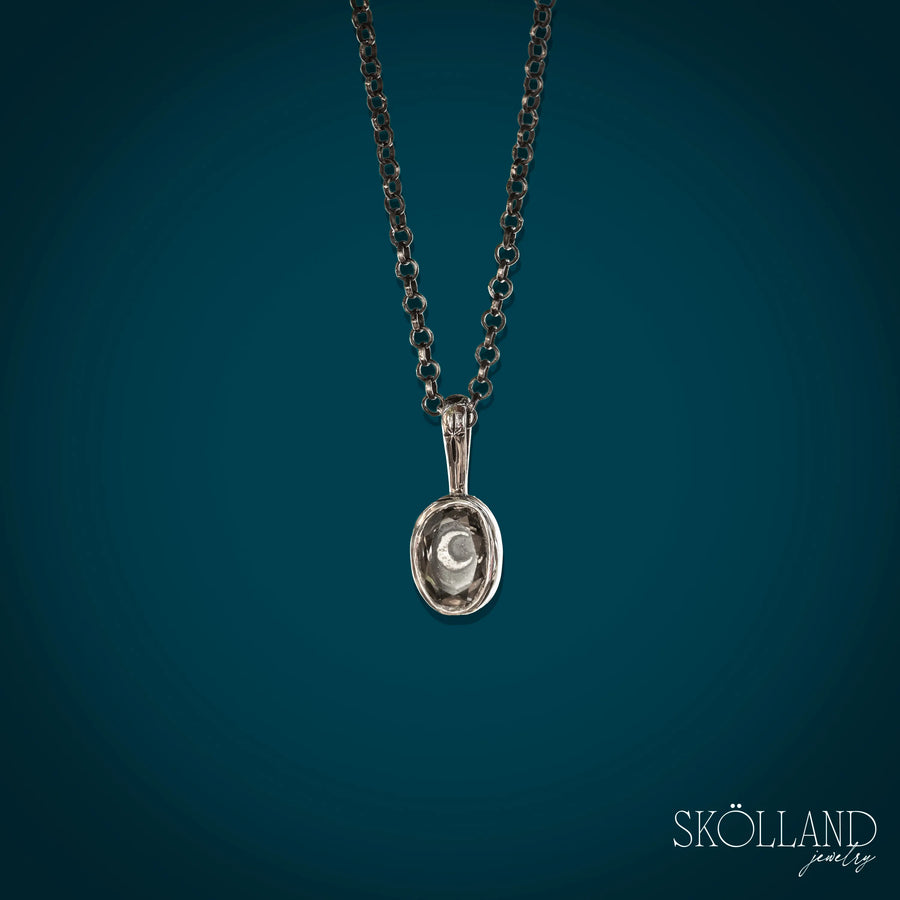 Crescent Moon Shadow Box Style Pendant